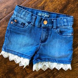NWOT Cat & Jack Lace Hem Shorts